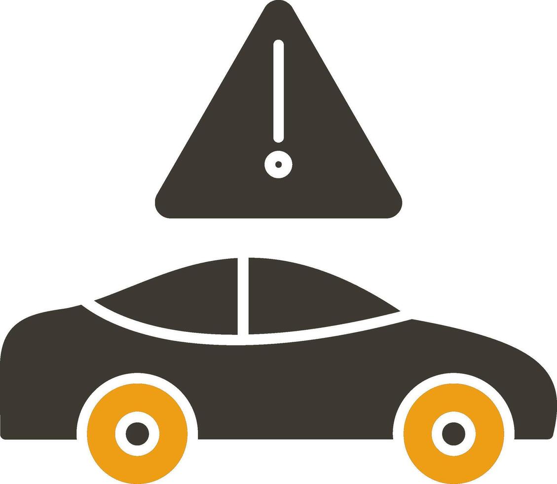 Traffic Jam Glyph Two Colour Icon vector