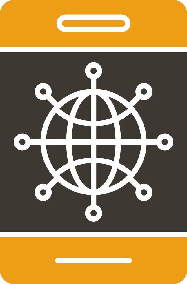 Internet Glyph Two Colour Icon vector