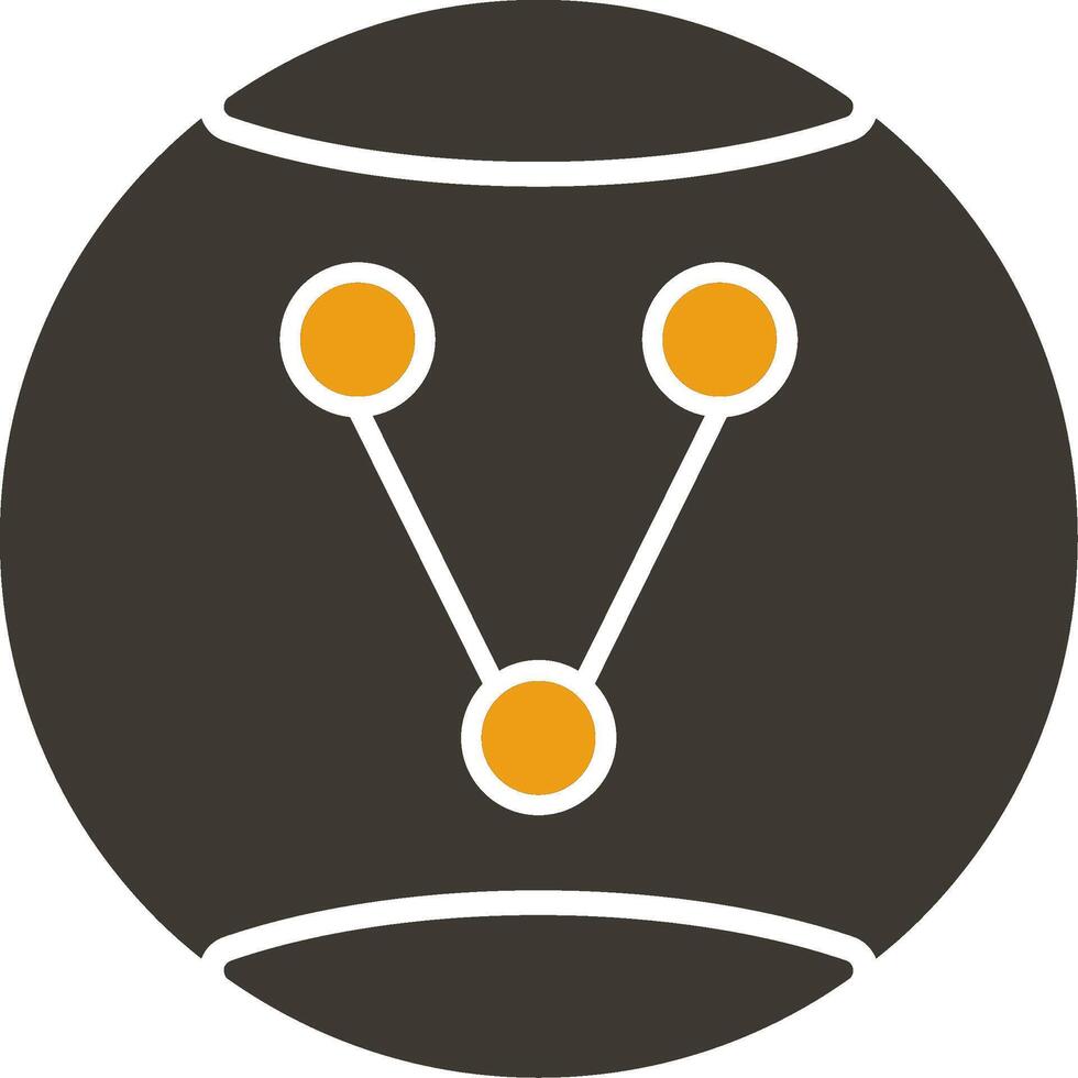Share Option Glyph Two Colour Icon vector