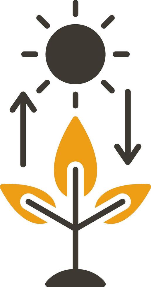 Photosynthesis Glyph Two Colour Icon vector