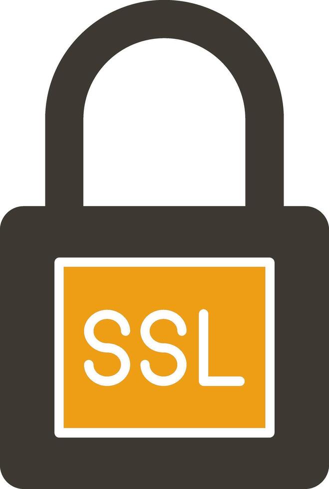 SSL Glyph Two Colour Icon vector