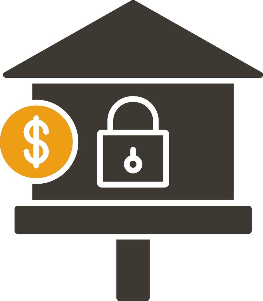 Eviction Glyph Two Colour Icon vector