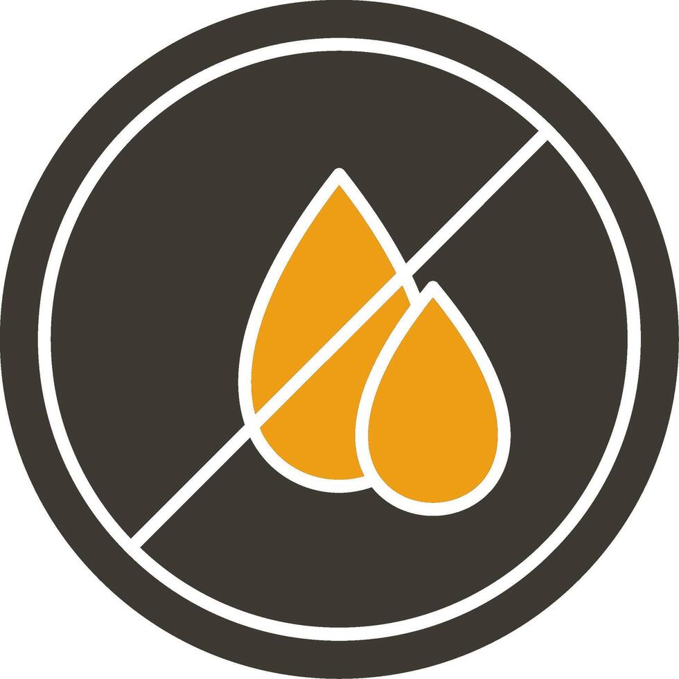 Water Scarcity Glyph Two Colour Icon vector