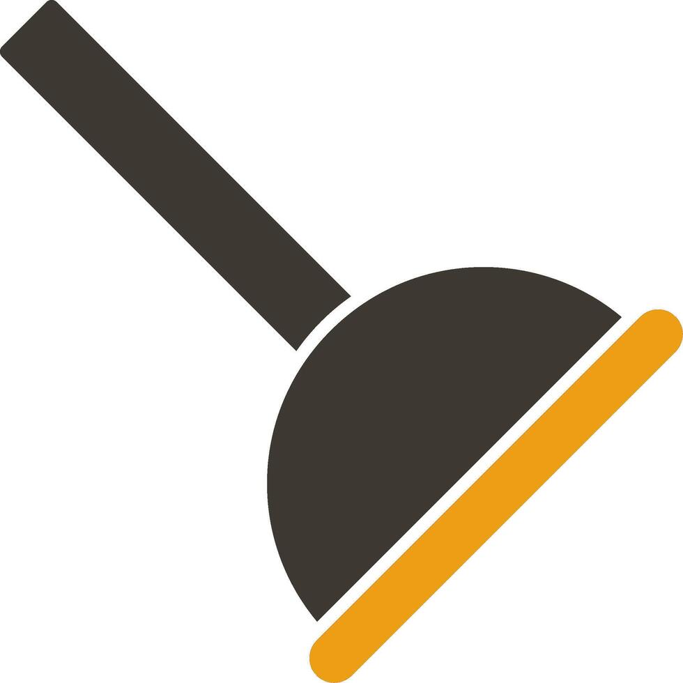 Plunger Glyph Two Colour Icon vector