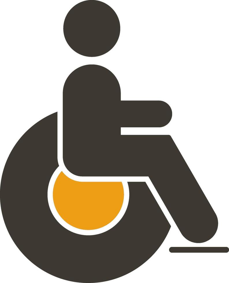 Disabled Glyph Two Colour Icon vector