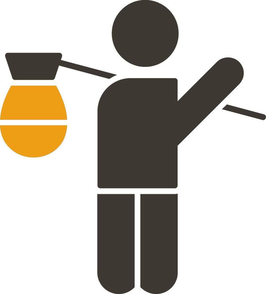 Refugee Glyph Two Colour Icon vector