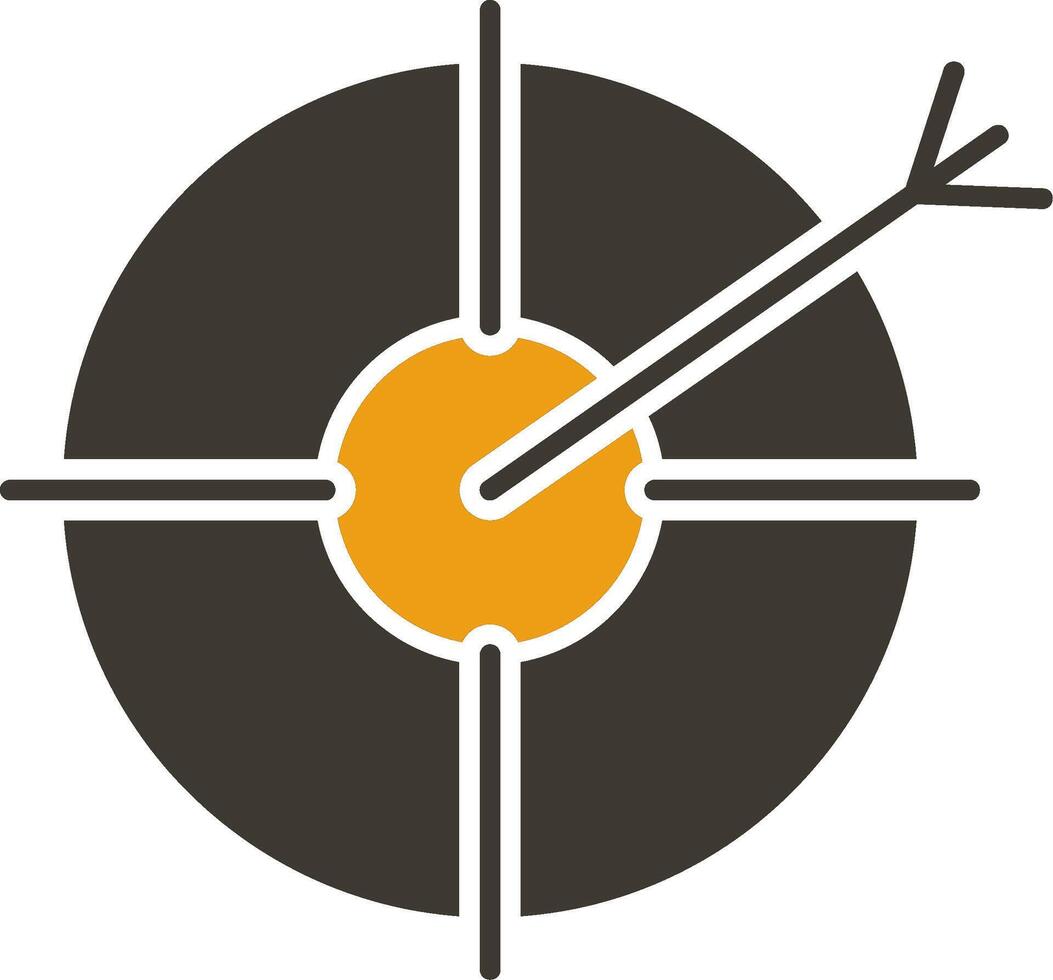 Goal Glyph Two Colour Icon vector