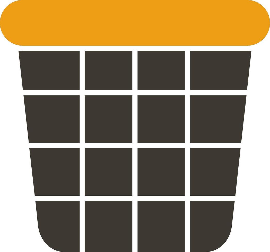 Bucket Glyph Two Colour Icon vector