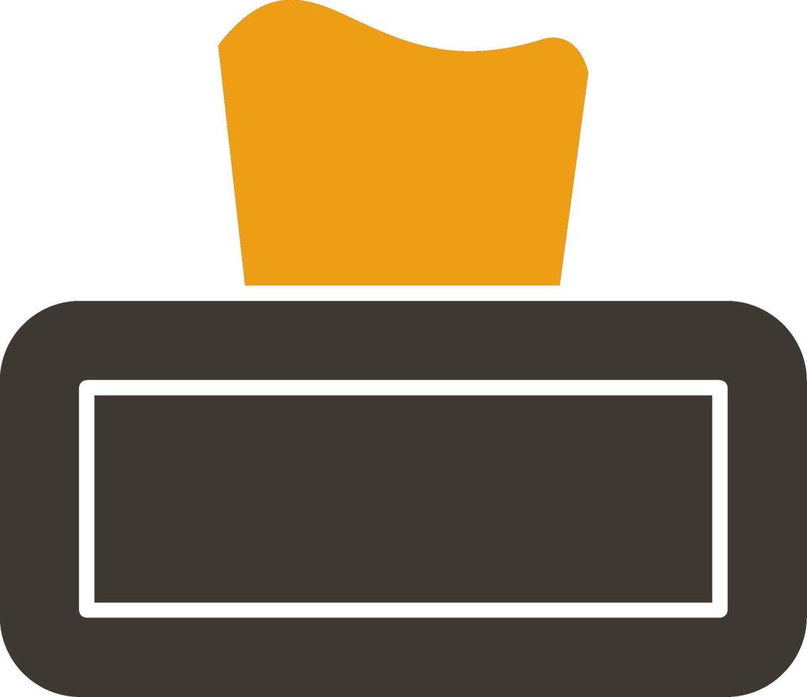 Tissue Glyph Two Colour Icon vector