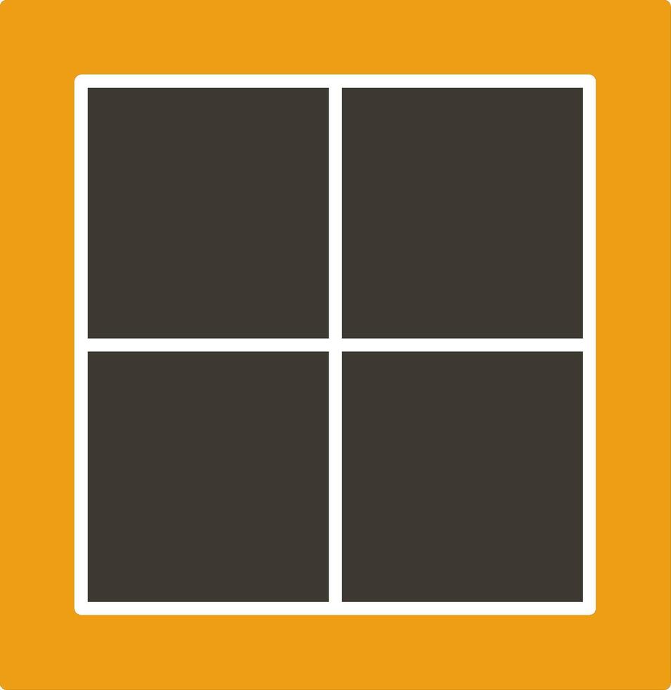 Window Glyph Two Colour Icon vector