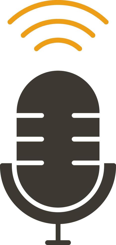 Voice Assistant Glyph Two Colour Icon vector