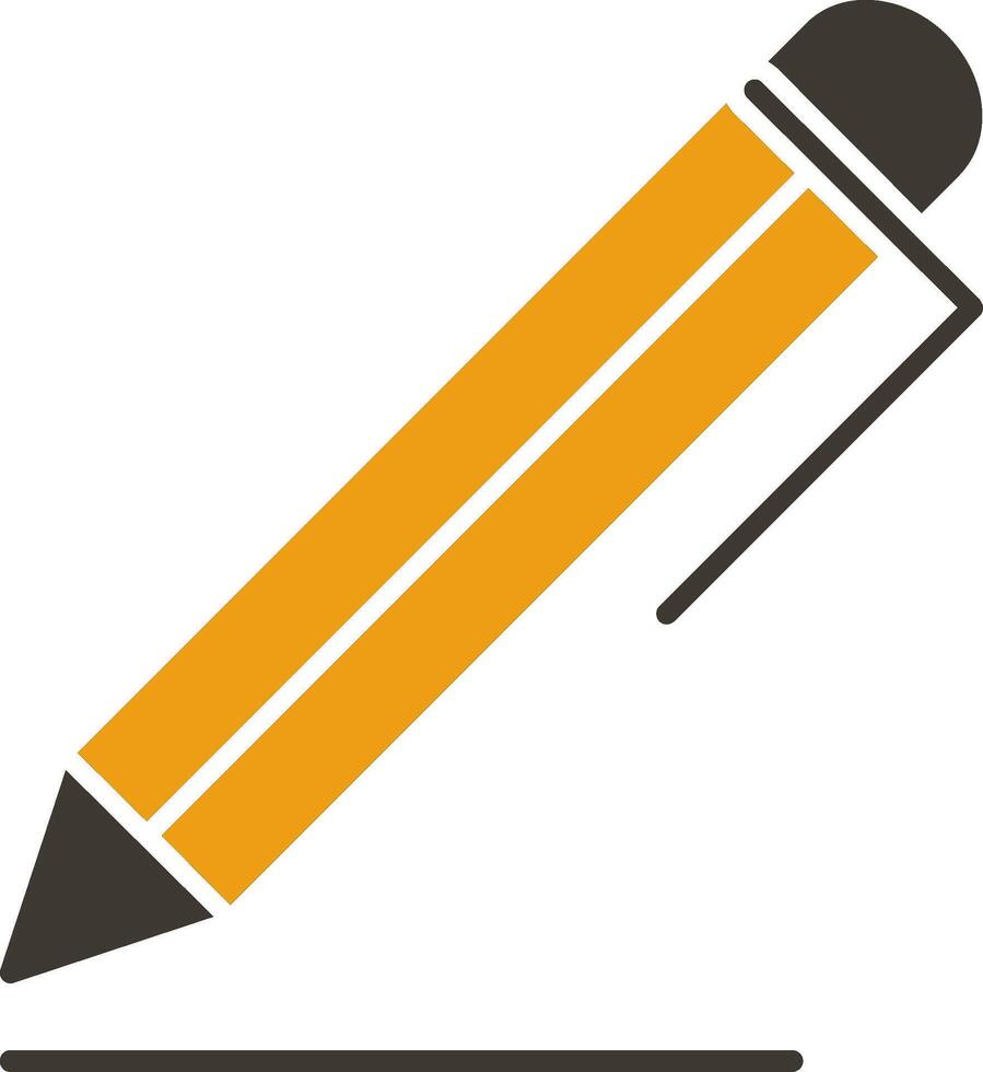 Pen Glyph Two Colour Icon vector