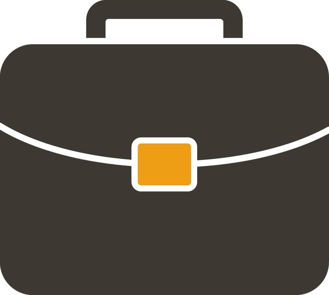 Brief Glyph Two Colour Icon vector
