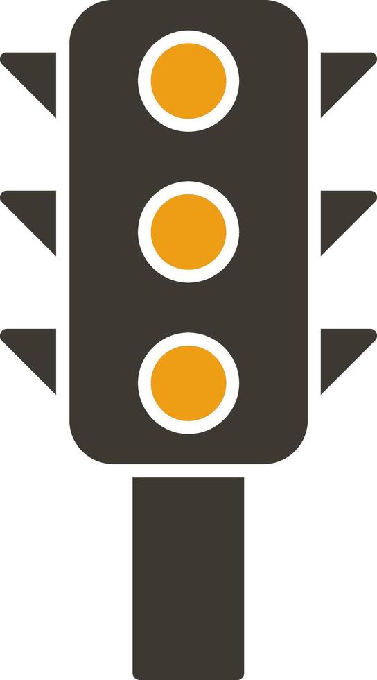 Traffic Control Glyph Two Colour Icon vector