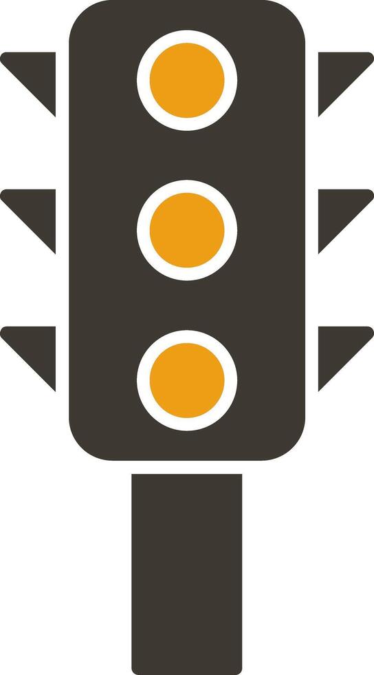 Traffic Control Glyph Two Colour Icon vector