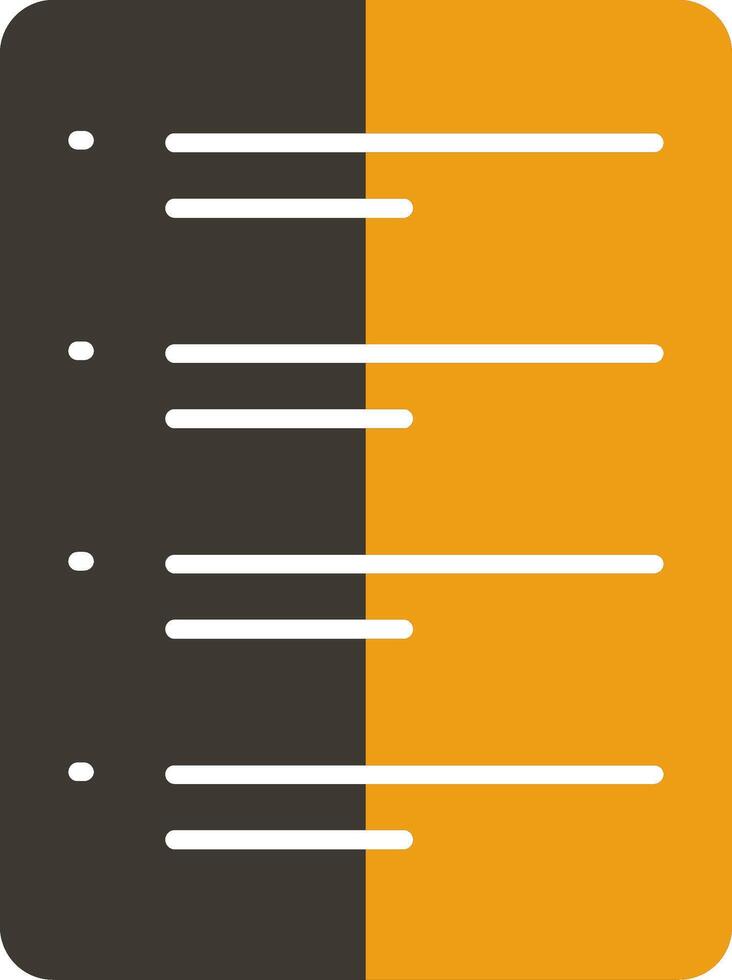 To Do List Glyph Two Colour Icon vector
