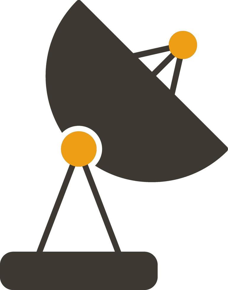 Satellite Dish Glyph Two Colour Icon vector