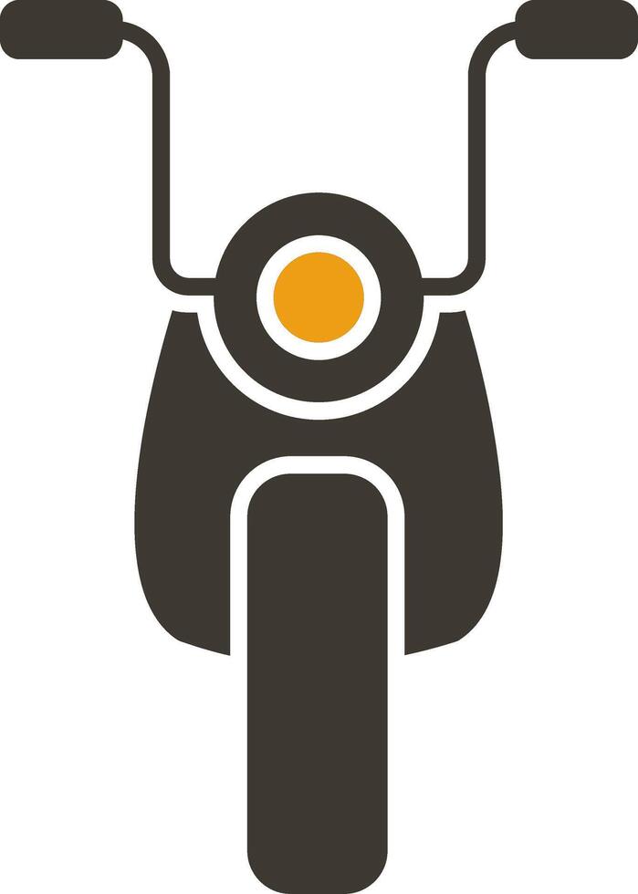 motocicleta glifo dos color icono vector