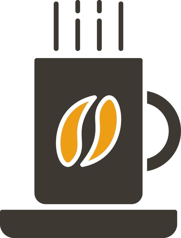 Coffee Mug Glyph Two Colour Icon vector