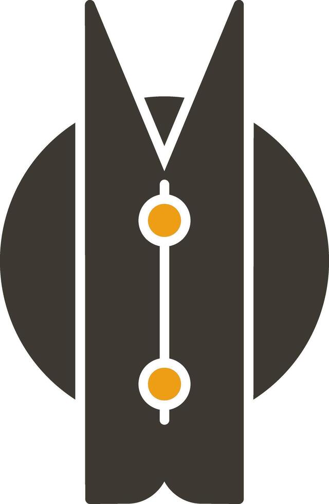 Clothes Peg Glyph Two Colour Icon vector