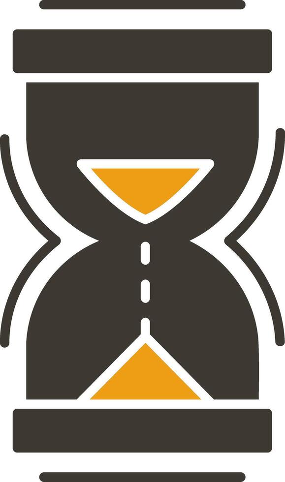 Hour Glass Glyph Two Colour Icon vector