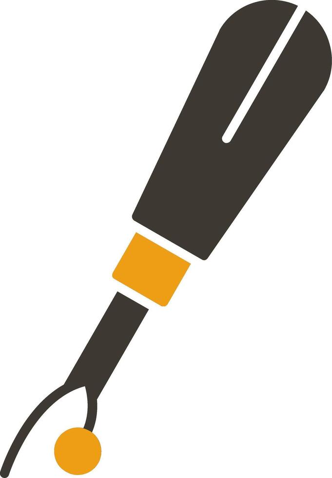 Seam Ripper Glyph Two Colour Icon vector