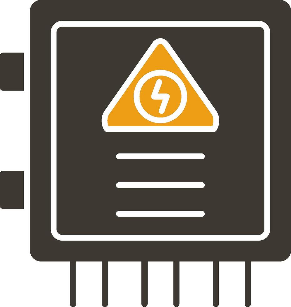 Fuse Box Glyph Two Colour Icon vector