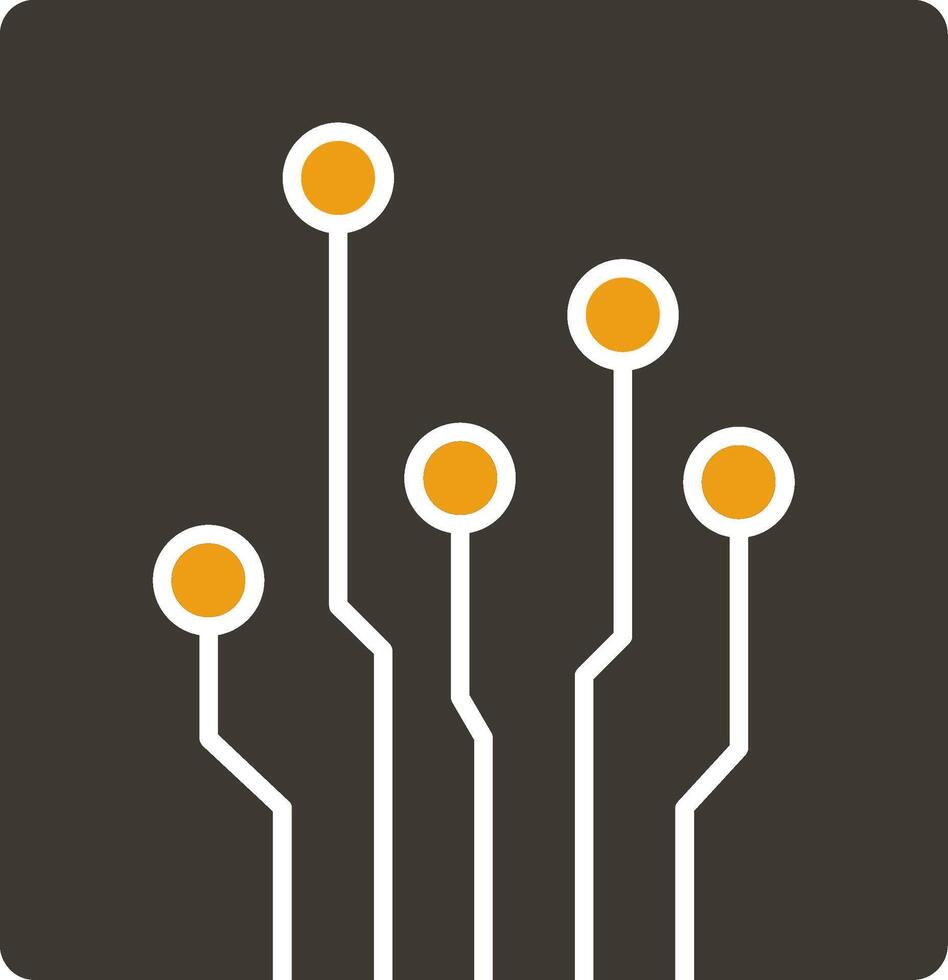 Circuit Glyph Two Colour Icon vector