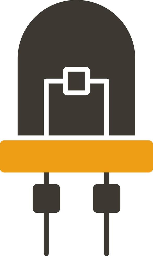 Diode Glyph Two Colour Icon vector
