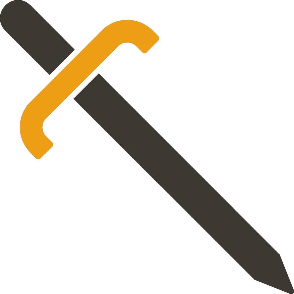Cutlass Glyph Two Colour Icon vector