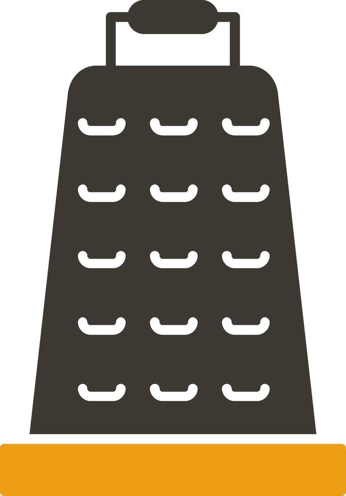 Grater Glyph Two Colour Icon vector