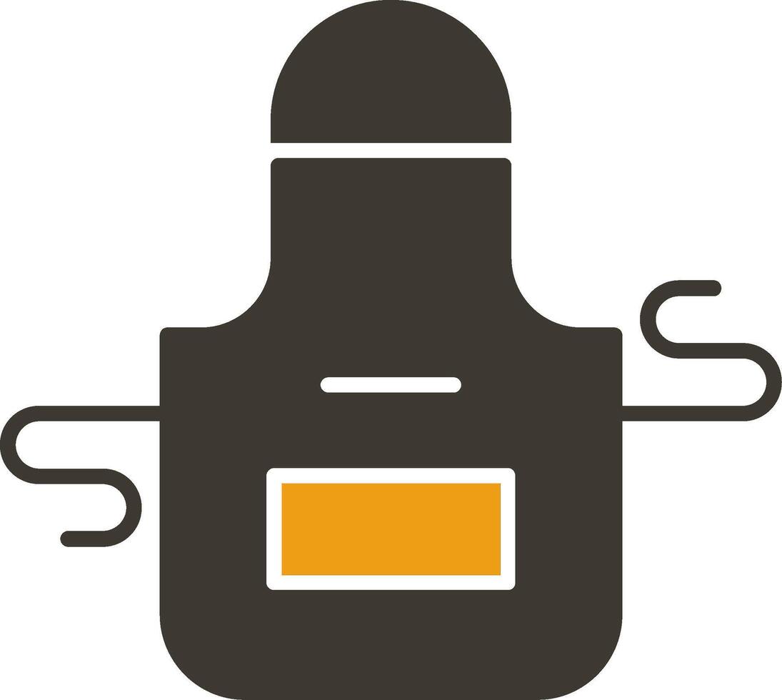Apron Glyph Two Colour Icon vector