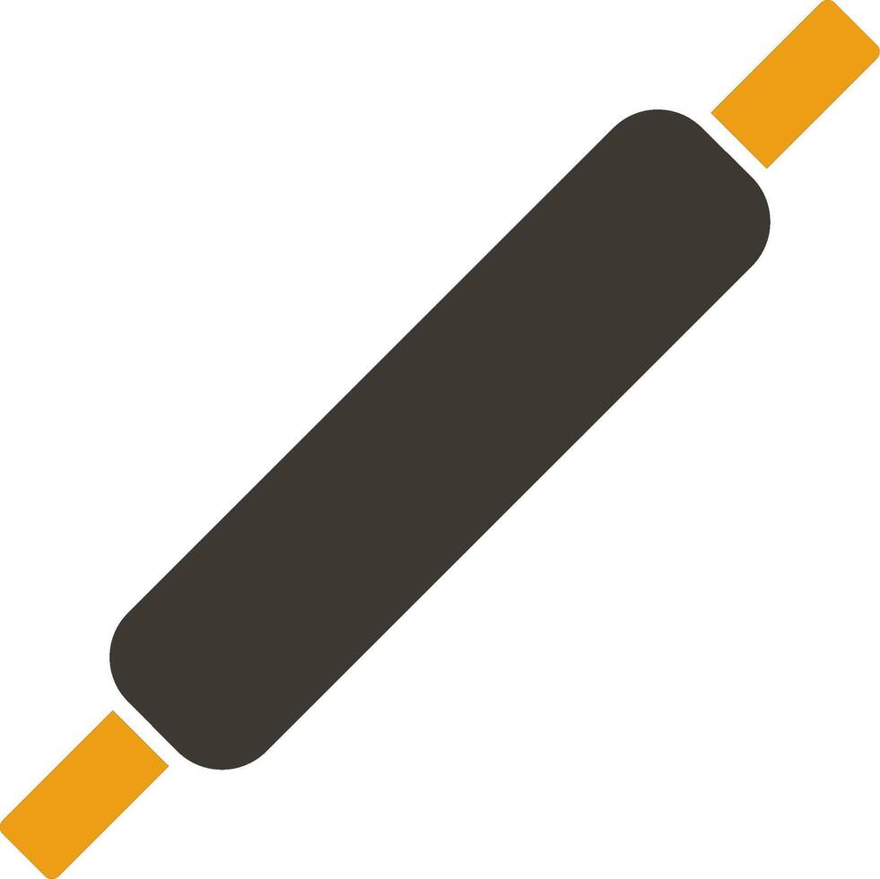 Rolling Pins Glyph Two Colour Icon vector