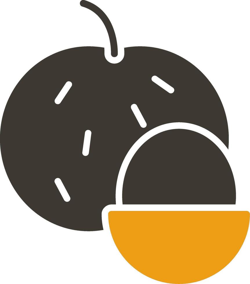 Longan Glyph Two Colour Icon vector