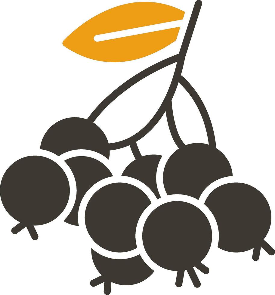 Huckleberry Glyph Two Colour Icon vector