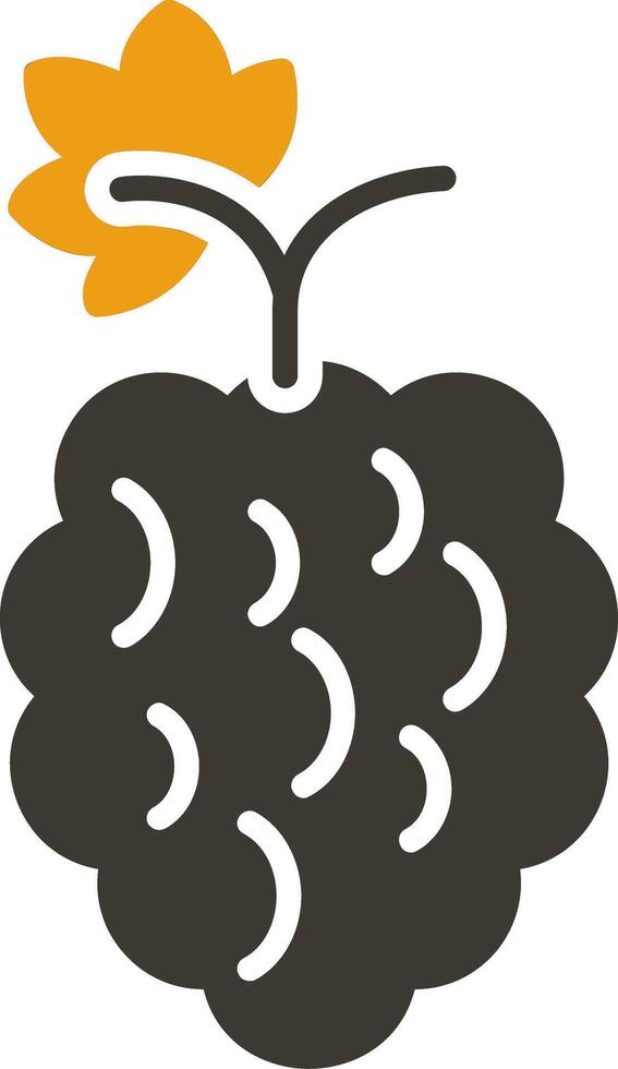 Raspberries Glyph Two Colour Icon vector