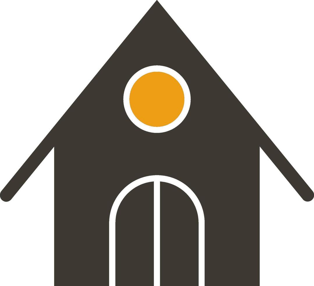 Lodge Glyph Two Colour Icon vector