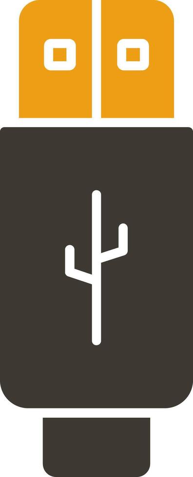 Usb Glyph Two Colour Icon vector
