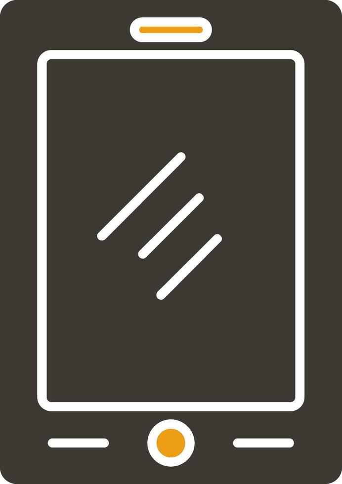 Tablet Glyph Two Colour Icon vector