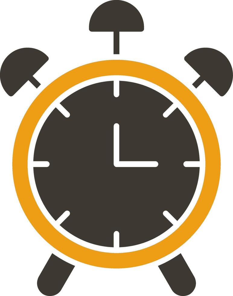 Clock Glyph Two Colour Icon vector