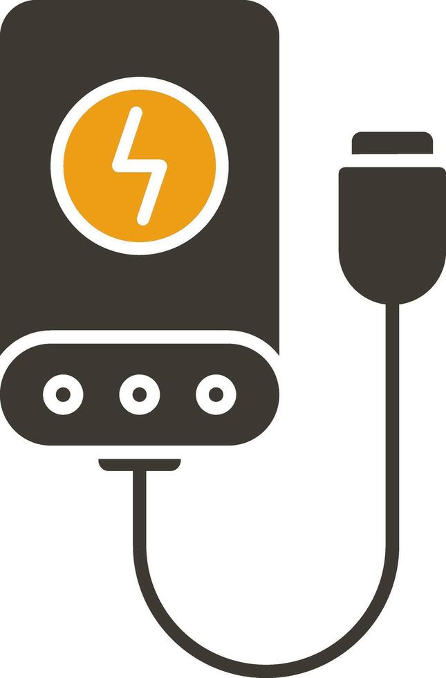 Power Bank Glyph Two Colour Icon vector