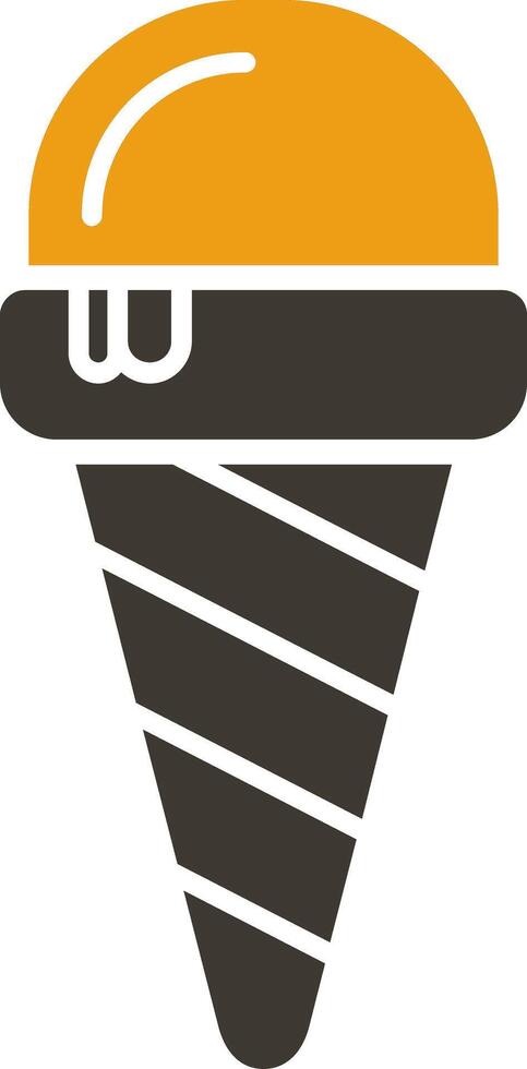 Ice Cream Glyph Two Colour Icon vector