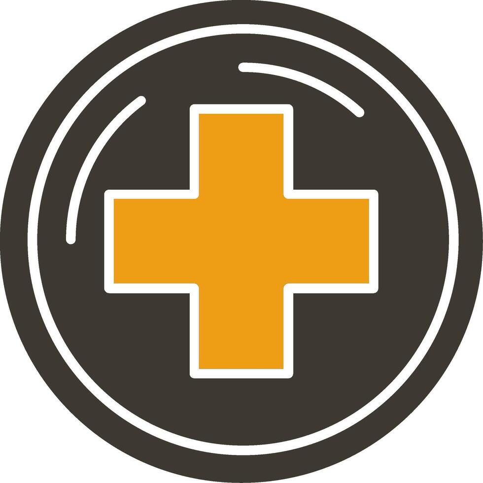 Hospital Sign Glyph Two Colour Icon vector