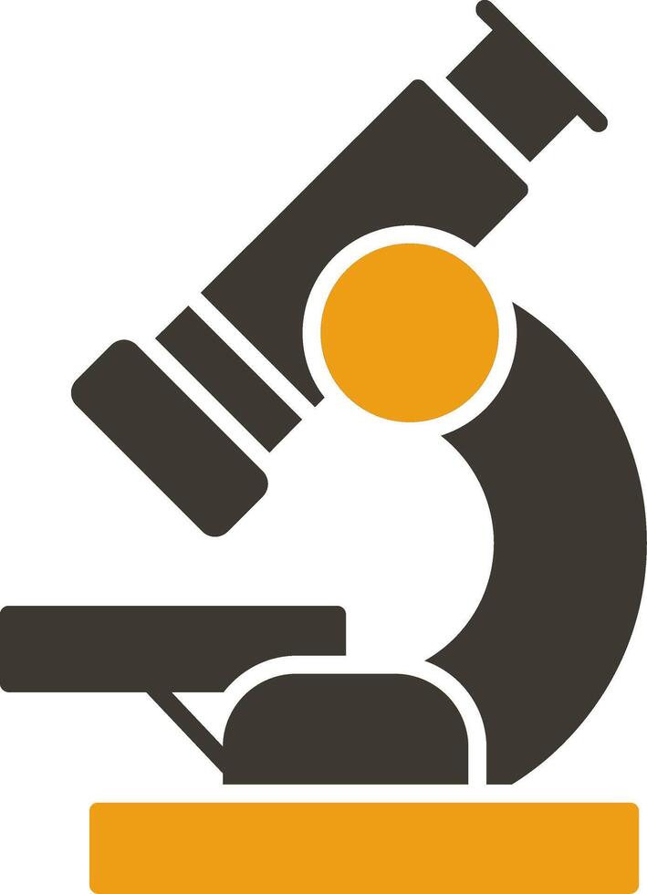 Microscope Glyph Two Colour Icon vector