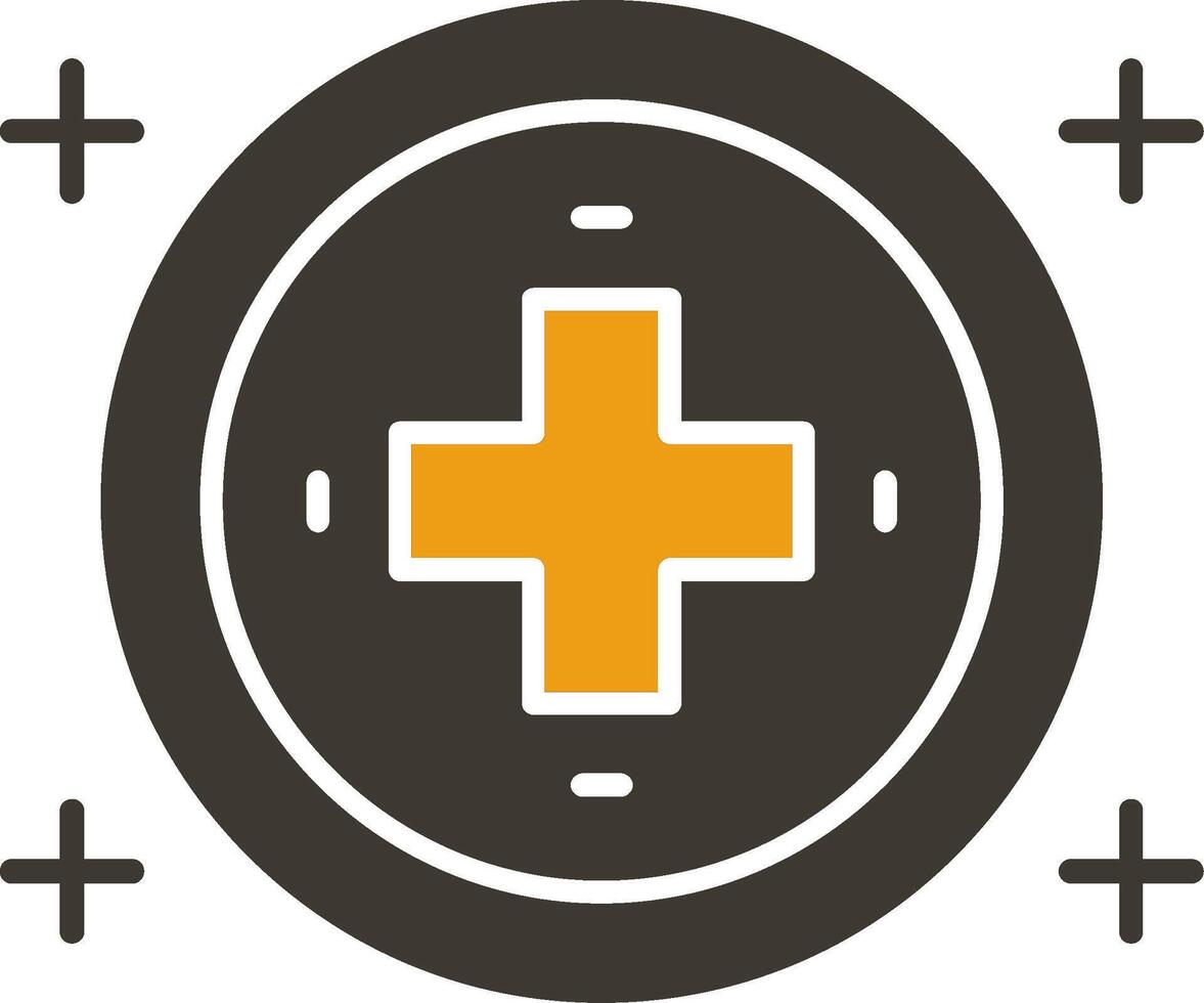 Hospital Sign Glyph Two Colour Icon vector