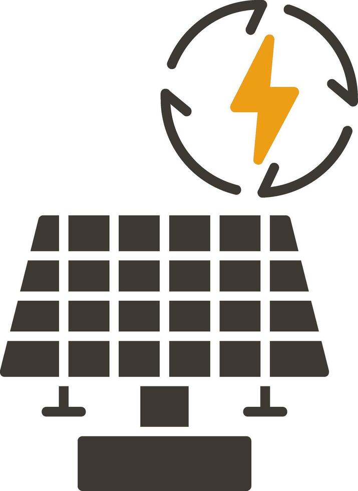 Renewable Energy Glyph Two Colour Icon vector