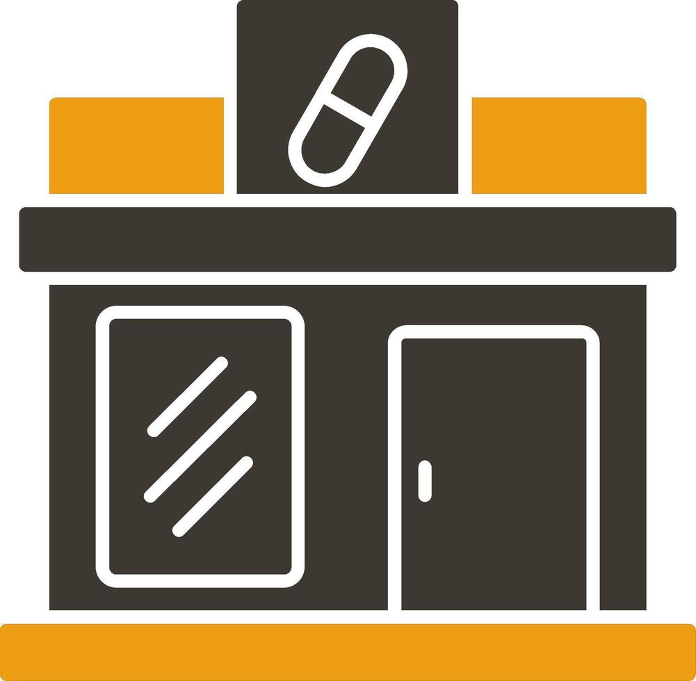 Pharmacy Glyph Two Colour Icon vector