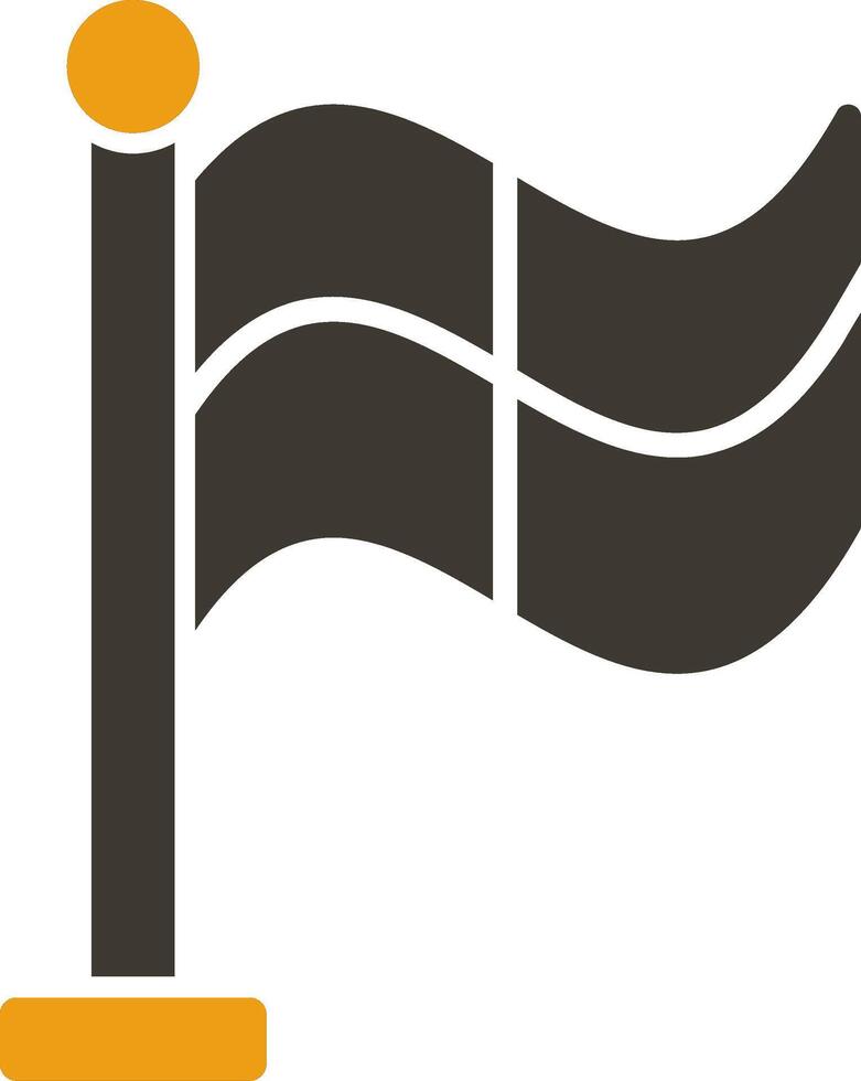 Flag Glyph Two Colour Icon vector