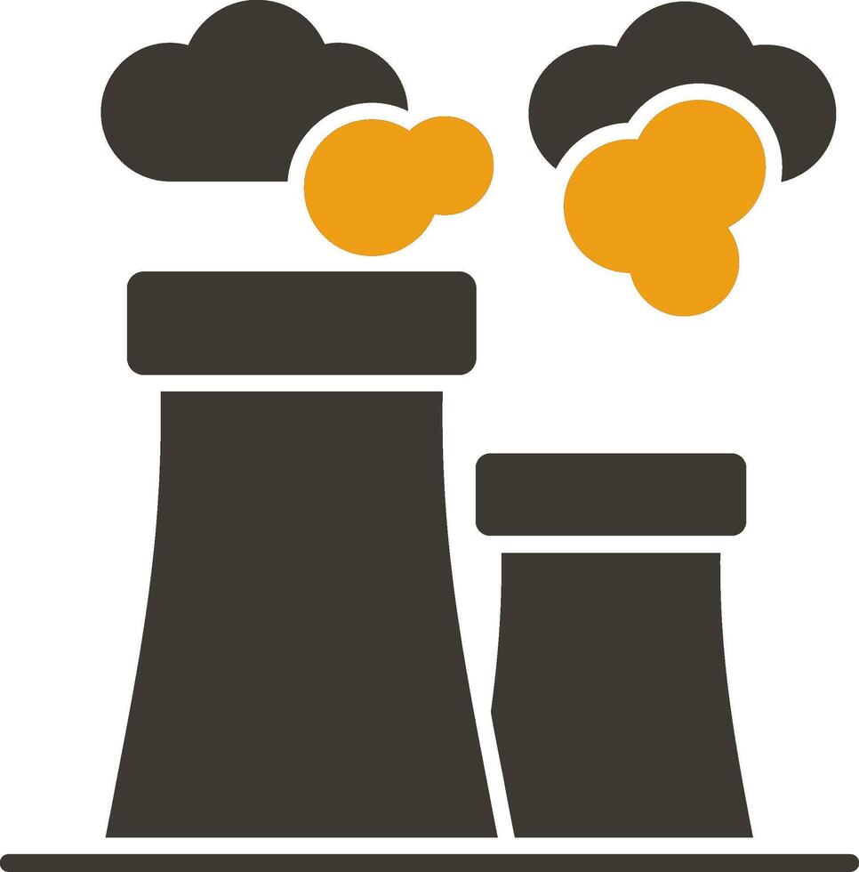 Air Pollution Glyph Two Colour Icon vector