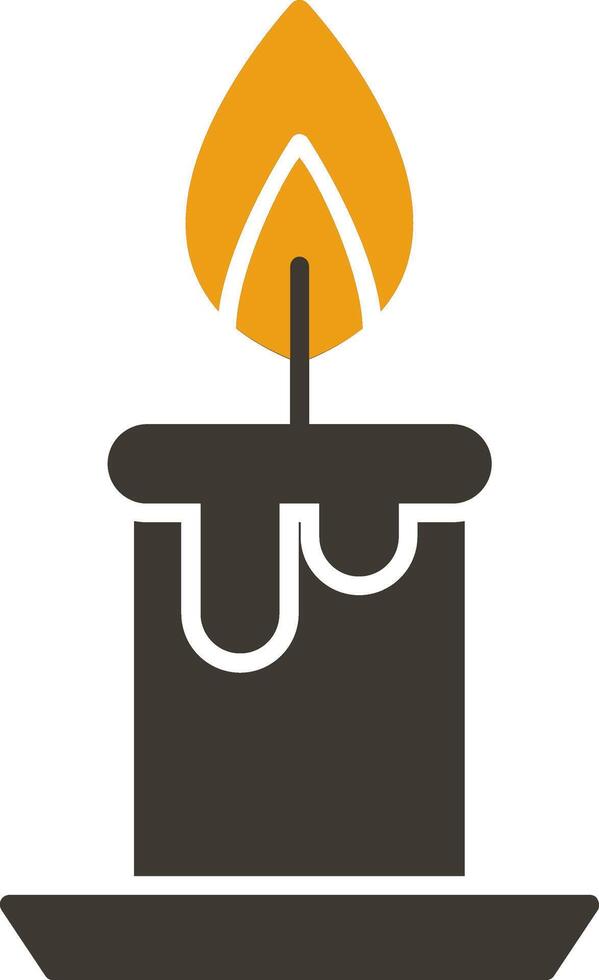 Burning Glyph Two Colour Icon vector